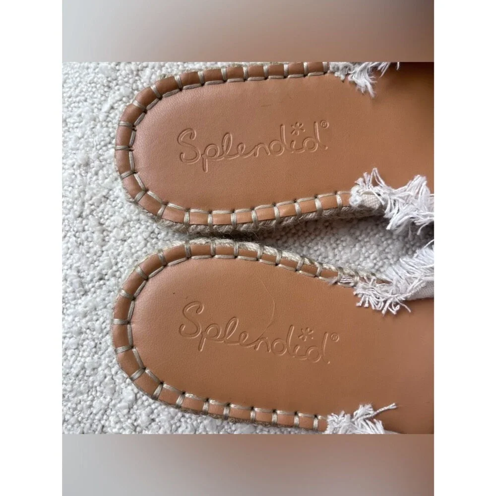 Splendid Jessica Mule Espadrille Slides in Ivory Cheetah size 8